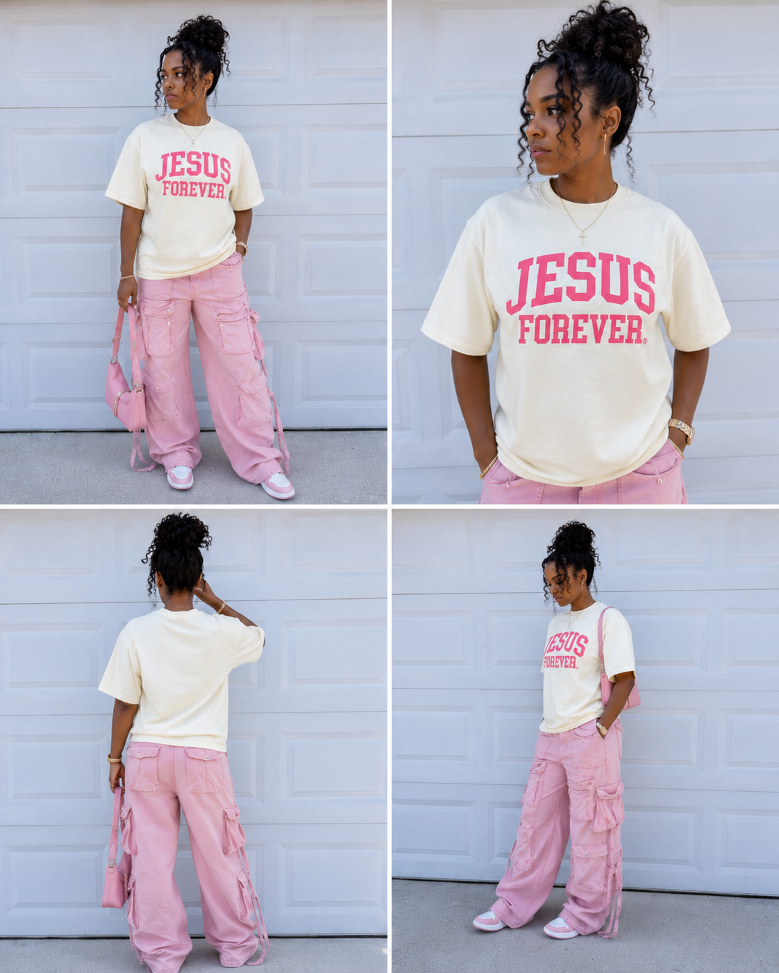 Jesus Forever Authentic Tee-Pink