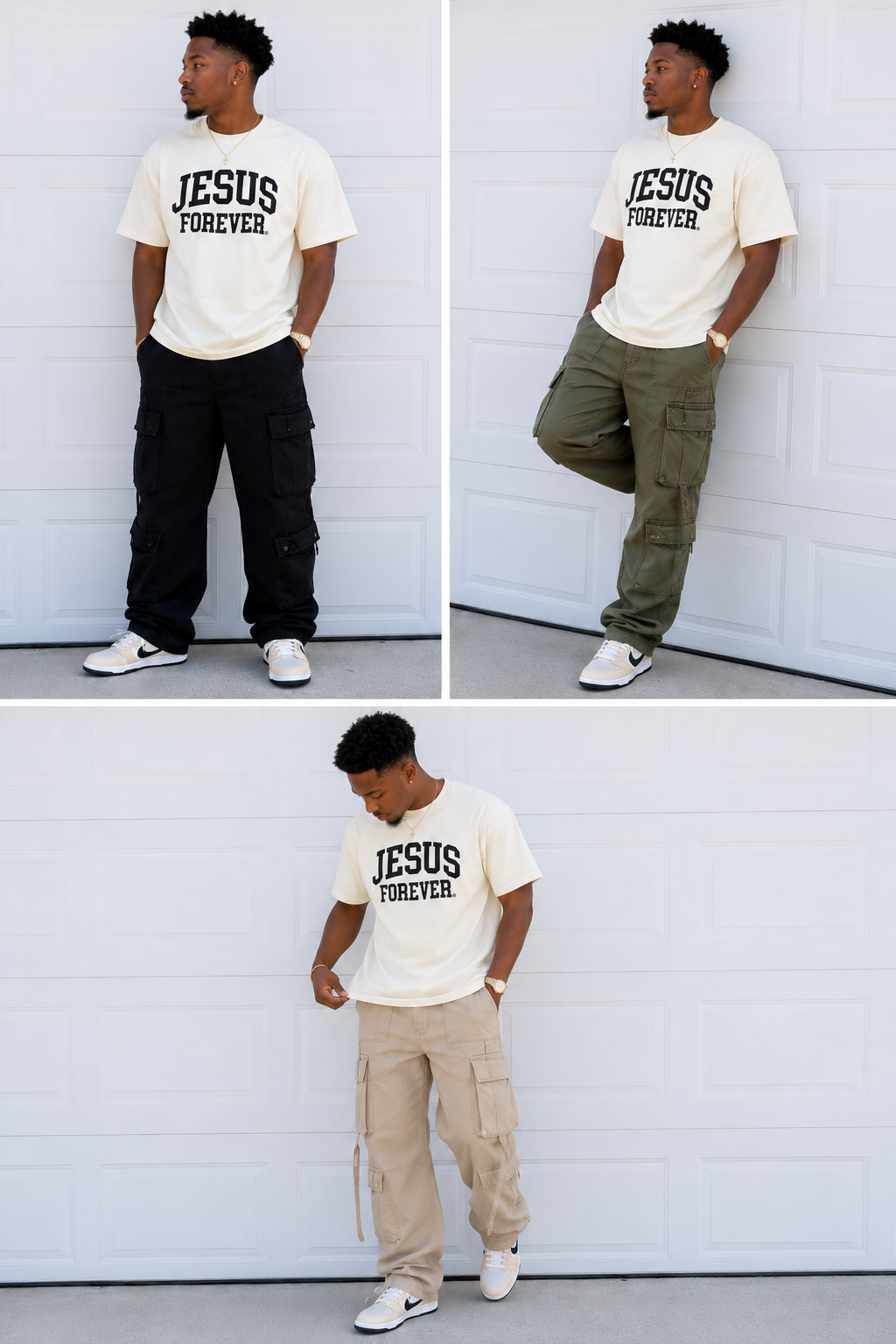 Jesus Forever Authentic Tee-Black