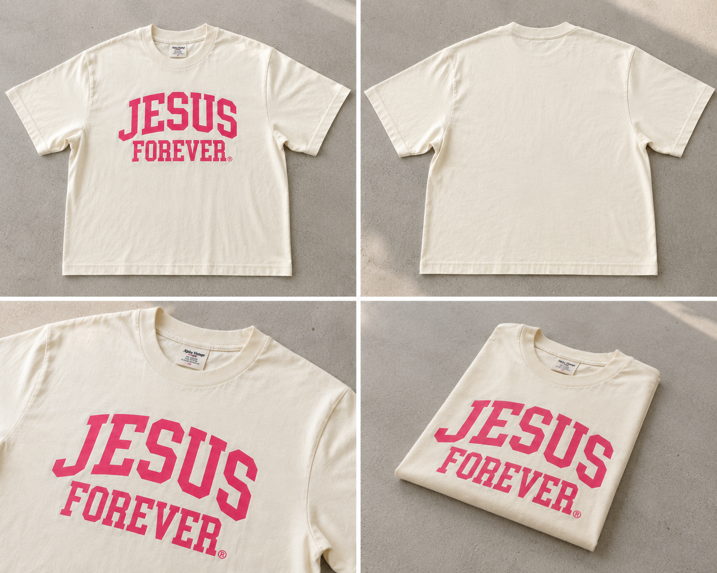 Jesus Forever Authentic Tee-Pink