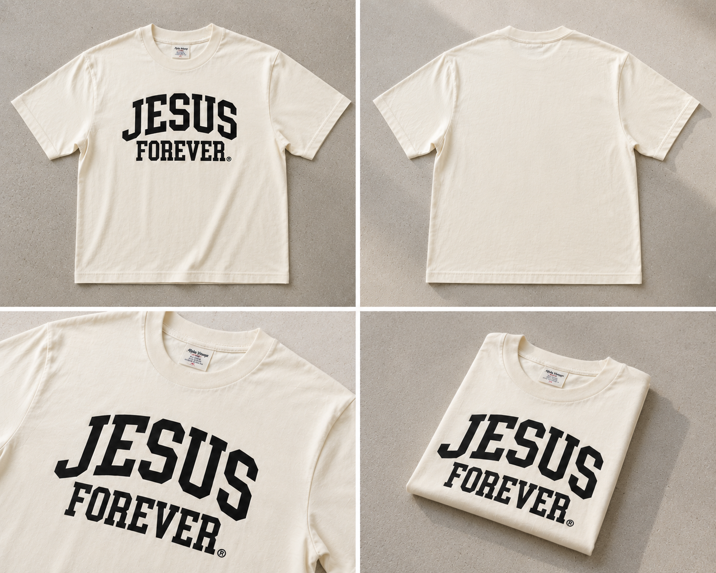 Jesus Forever Authentic Tee-Black